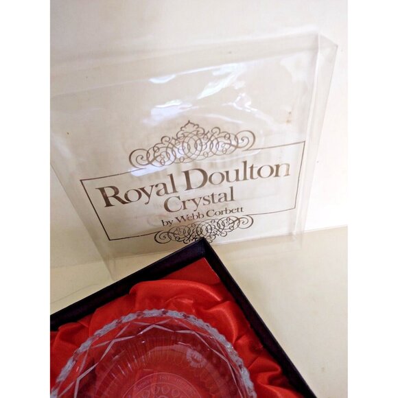 Royal Doulton Crystal Bowl Marriage of Charles & Diana 1981 by Webb Corbett - Picture 11 of 12
